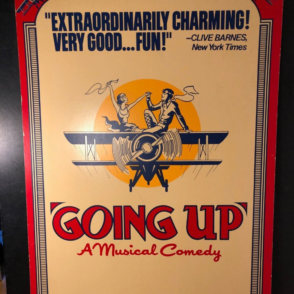 Broadway Window Card Poster - Comedy Going Up at Golden Theatre 1976 B-Plane